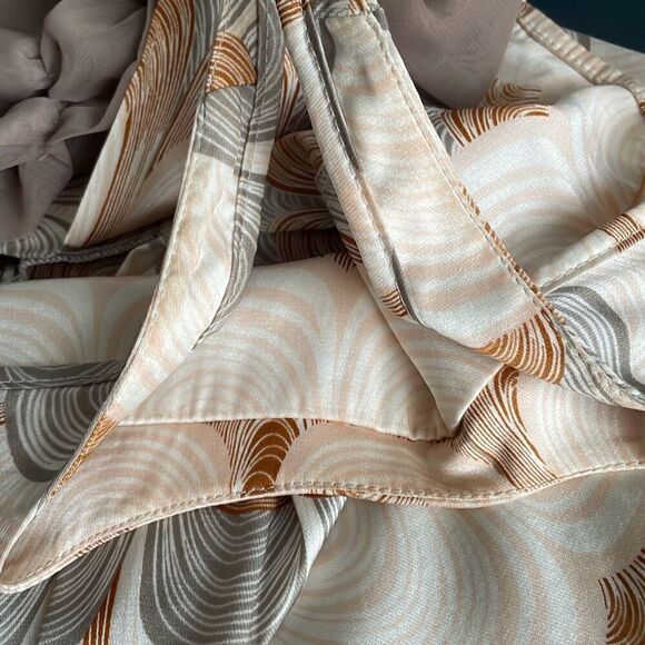 Silk Twill Ruffle Back Tank Top M - Picture 8 of 8